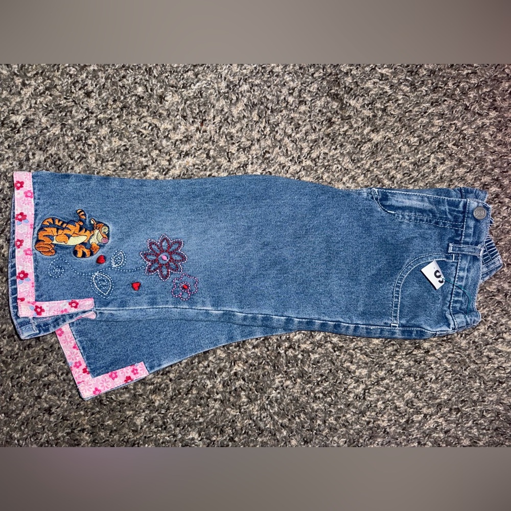 Kids Blue Jeans with Embroidered Design